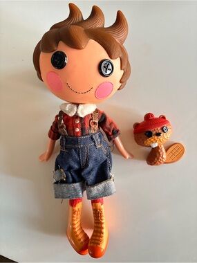 2010 Lalaloopsy Forest Evergreen 12" Doll With Pet Beaver - Excellent Condition